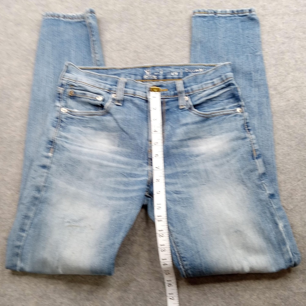 Denizen‎ From Levis Jeans Mens 29x32 Light Wash 216 Slim Straight Distressed - Picture 7 of 10